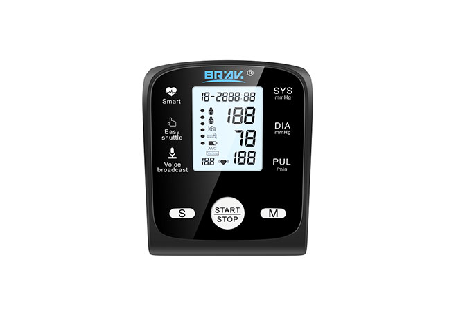 BP 204 voice blood pressure monitor, front